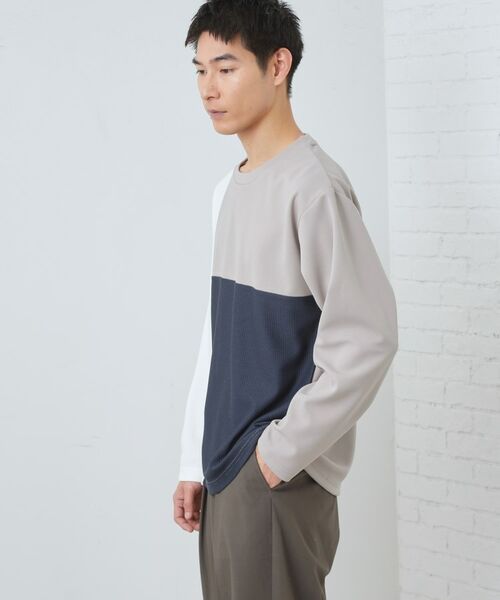 THE SHOP TK / ザ ショップ ティーケー Tシャツ | パネルブロッキング長袖Tシャツ | 詳細9