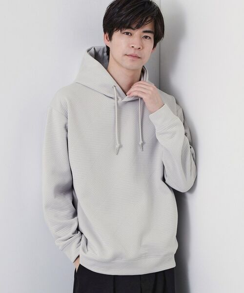 THE SHOP TK / ザ ショップ ティーケー パーカー | ふくれジャカードパーカ（ライトグレー(011)）