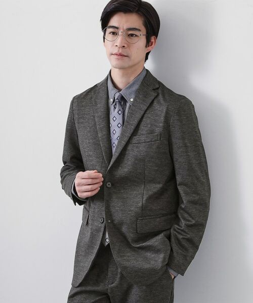 THE SHOP TK / ザ ショップ ティーケー テーラードジャケット | 【セットアップ可 ／ 洗濯機OK ／ ストレッチ】TRジャージジャケット（グレー(012)）