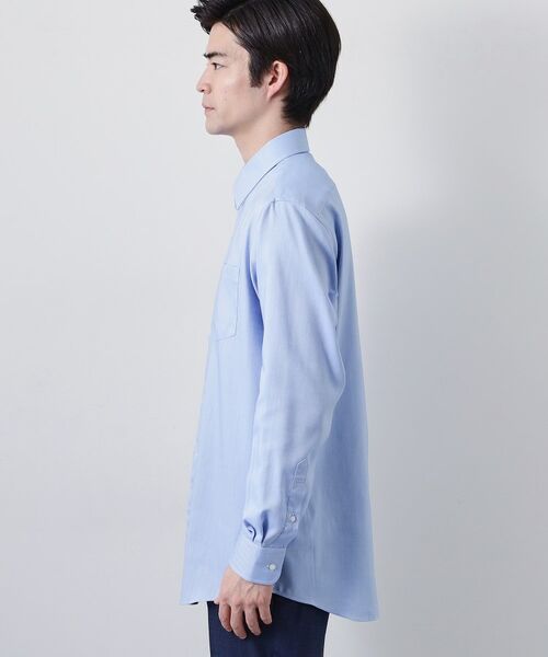 THE SHOP TK / ザ ショップ ティーケー シャツ・ブラウス | ドレスへリンボン長袖シャツ | 詳細10