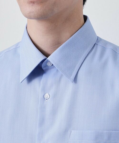 THE SHOP TK / ザ ショップ ティーケー シャツ・ブラウス | ドレスへリンボン長袖シャツ | 詳細12