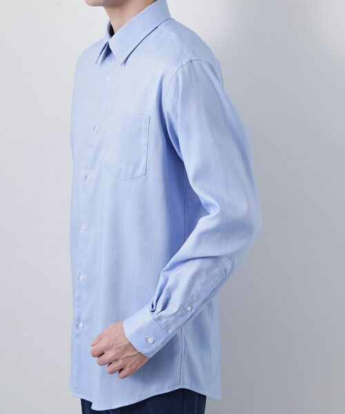 THE SHOP TK / ザ ショップ ティーケー シャツ・ブラウス | ドレスへリンボン長袖シャツ | 詳細13