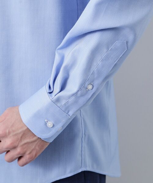 THE SHOP TK / ザ ショップ ティーケー シャツ・ブラウス | ドレスへリンボン長袖シャツ | 詳細14