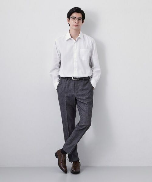 THE SHOP TK / ザ ショップ ティーケー シャツ・ブラウス | ドレスへリンボン長袖シャツ | 詳細3