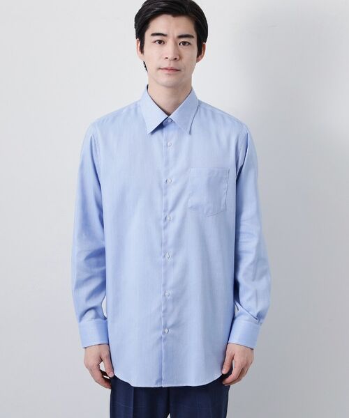 THE SHOP TK / ザ ショップ ティーケー シャツ・ブラウス | ドレスへリンボン長袖シャツ | 詳細9