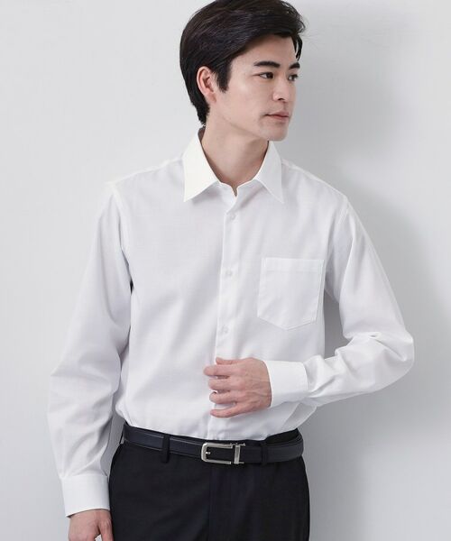 THE SHOP TK / ザ ショップ ティーケー シャツ・ブラウス | ドレスドビー長袖シャツ(オフホワイト(003))