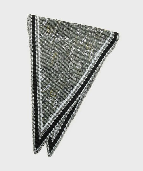 THE SHOP TK / ザ ショップ ティーケー バンダナ・スカーフ | プリーツスカーフ（ブラック(019)）