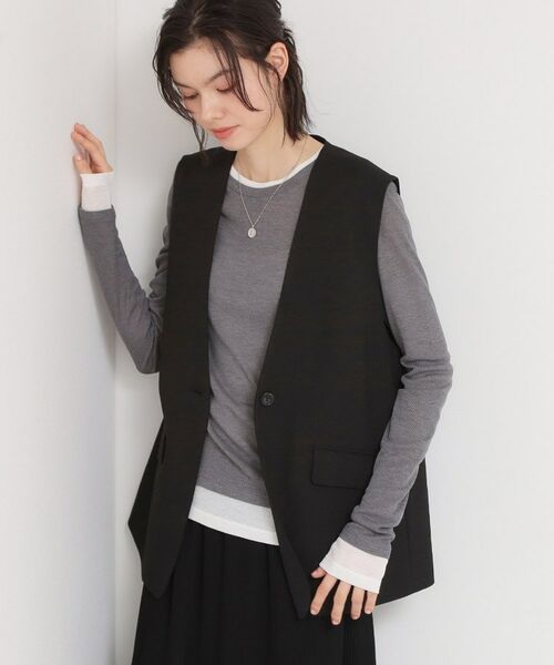 THE SHOP TK / ザ ショップ ティーケー カットソー | 配色テレコカットソー | 詳細1