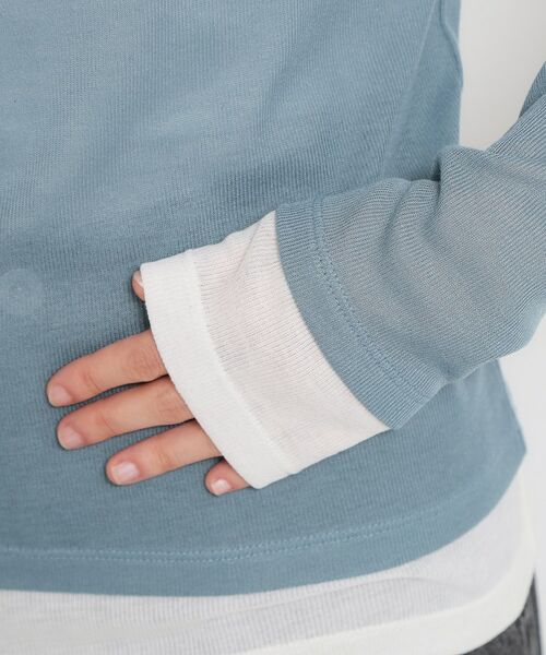 THE SHOP TK / ザ ショップ ティーケー カットソー | 配色テレコカットソー | 詳細18