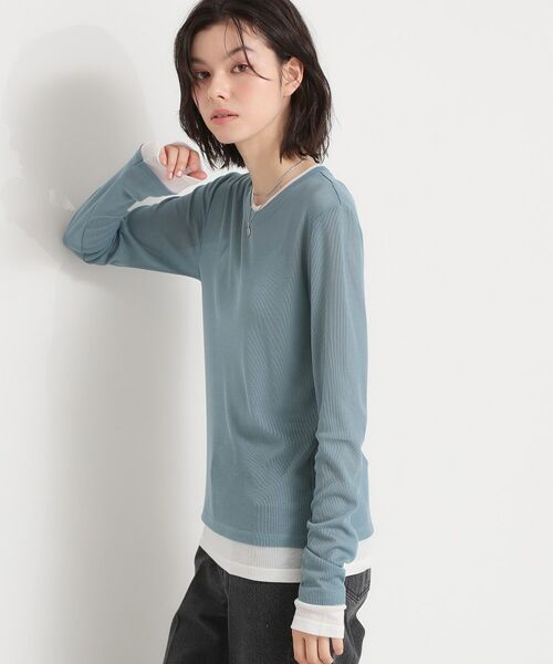 THE SHOP TK / ザ ショップ ティーケー カットソー | 配色テレコカットソー | 詳細9