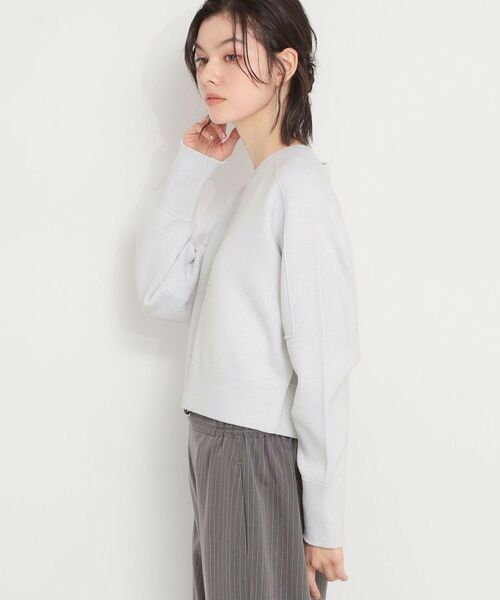 THE SHOP TK / ザ ショップ ティーケー ニット・セーター | 【着丈が選べる】スウェットライクラメジャガードニット | 詳細1