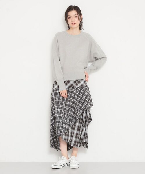 THE SHOP TK / ザ ショップ ティーケー ニット・セーター | 【着丈が選べる】スウェットライクラメジャガードニット | 詳細15