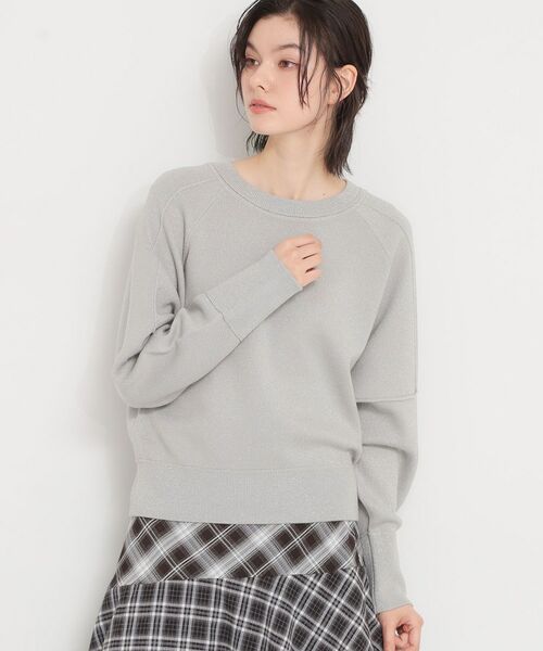 THE SHOP TK / ザ ショップ ティーケー ニット・セーター | 【着丈が選べる】スウェットライクラメジャガードニット（グレー/トール(112)）