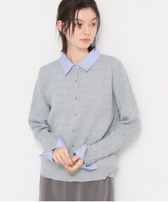 THE SHOP TK / ザ ショップ ティーケー ニット・セーター | 衿付ケーブルニット