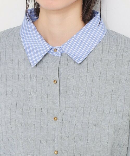 THE SHOP TK / ザ ショップ ティーケー ニット・セーター | 衿付ケーブルニット | 詳細16