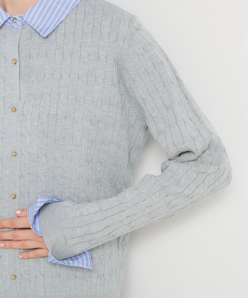 THE SHOP TK / ザ ショップ ティーケー ニット・セーター | 衿付ケーブルニット | 詳細17