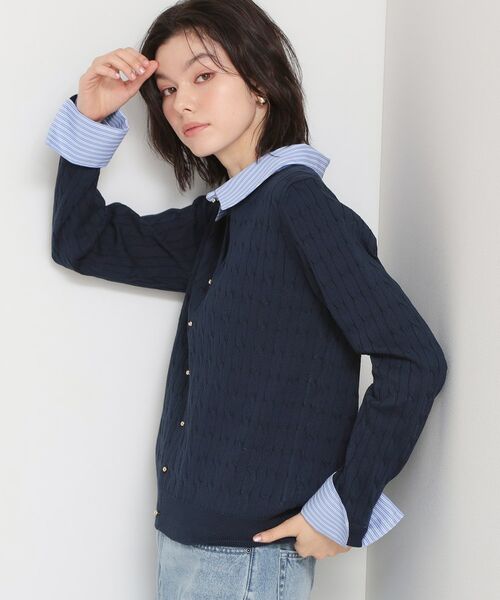 THE SHOP TK / ザ ショップ ティーケー ニット・セーター | 衿付ケーブルニット | 詳細9