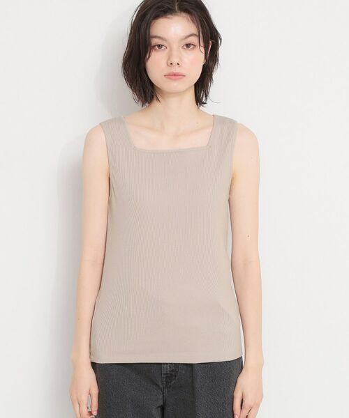 THE SHOP TK / ザ ショップ ティーケー キャミソール・チューブトップ | 前後2WAYスクエアネックテレコタンク | 詳細13