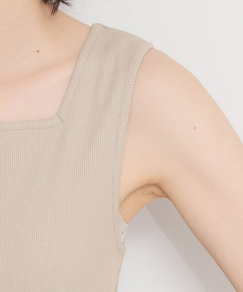 THE SHOP TK / ザ ショップ ティーケー キャミソール・チューブトップ | 前後2WAYスクエアネックテレコタンク | 詳細17