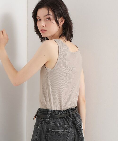 THE SHOP TK / ザ ショップ ティーケー キャミソール・チューブトップ | 前後2WAYスクエアネックテレコタンク | 詳細5