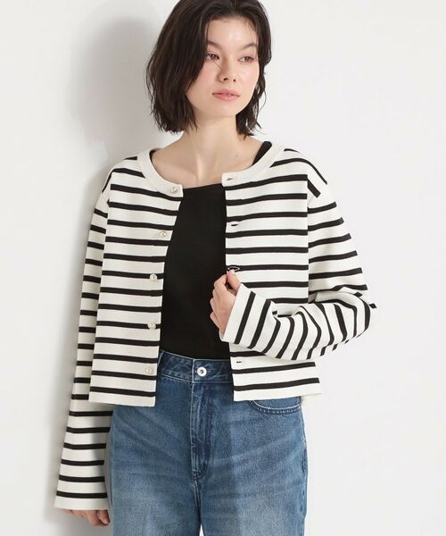 THE SHOP TK / ザ ショップ ティーケー カーディガン・ボレロ | ハーフミラノカーデ（アイボリー(304)）