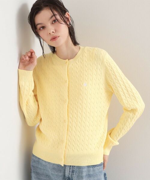 THE SHOP TK / ザ ショップ ティーケー カーディガン・ボレロ | 【POLO BCS 別注】ケーブルカーディガン（イエロー(031)）
