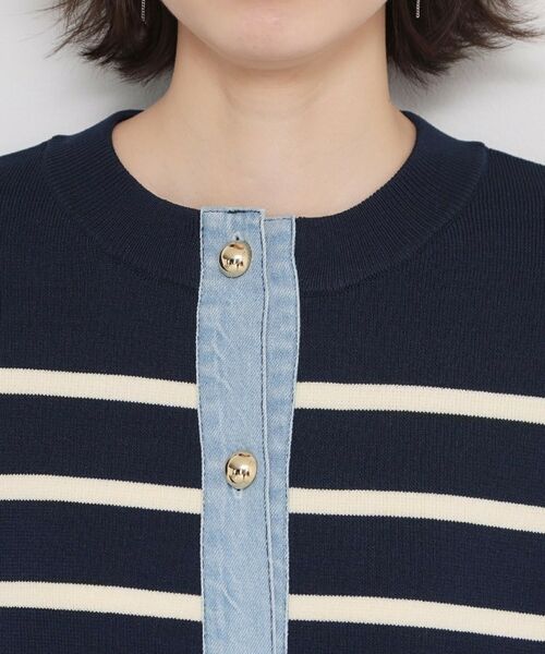 THE SHOP TK / ザ ショップ ティーケー カーディガン・ボレロ | デニム切替カーディガン | 詳細16