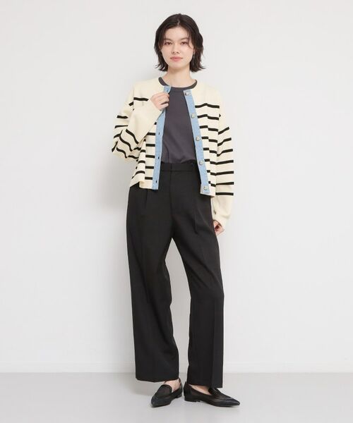 THE SHOP TK / ザ ショップ ティーケー カーディガン・ボレロ | デニム切替カーディガン | 詳細7
