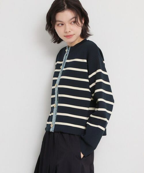 THE SHOP TK / ザ ショップ ティーケー カーディガン・ボレロ | デニム切替カーディガン | 詳細9