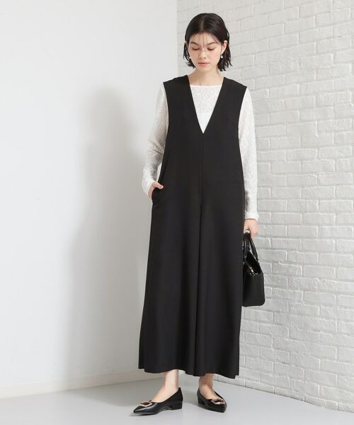 THE SHOP TK / ザ ショップ ティーケー サロペット・オールインワン | Vネックオールインワン | 詳細1