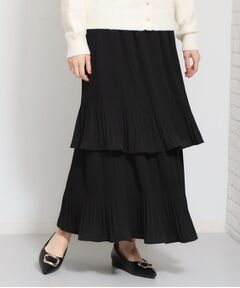 THE SHOP TK / ザ ショップ ティーケー ロング・マキシ丈スカート | 2段ティアードプリーツスカート