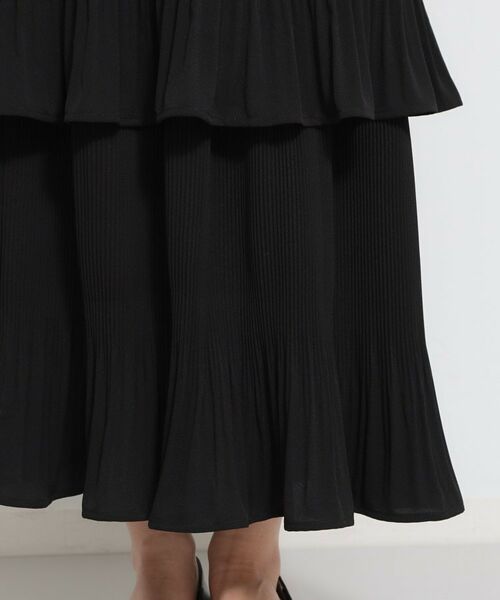 THE SHOP TK / ザ ショップ ティーケー ロング・マキシ丈スカート | 2段ティアードプリーツスカート | 詳細10