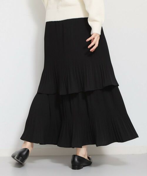 THE SHOP TK / ザ ショップ ティーケー ロング・マキシ丈スカート | 2段ティアードプリーツスカート | 詳細2