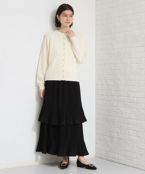 THE SHOP TK / ザ ショップ ティーケー ロング・マキシ丈スカート | 2段ティアードプリーツスカート | 詳細3