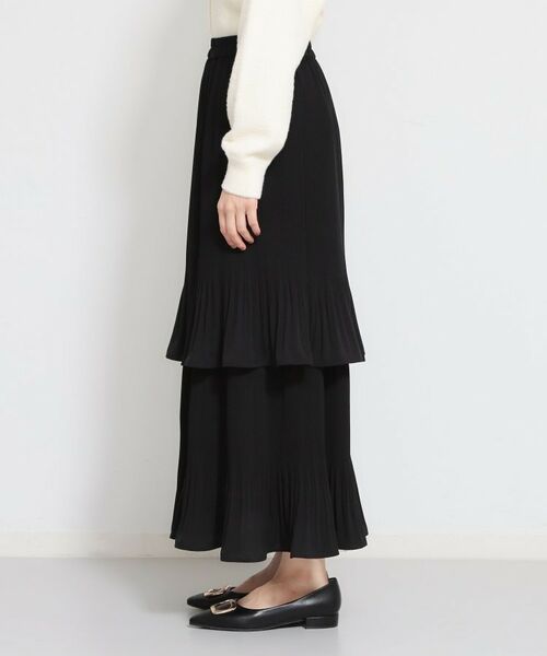 THE SHOP TK / ザ ショップ ティーケー ロング・マキシ丈スカート | 2段ティアードプリーツスカート | 詳細6