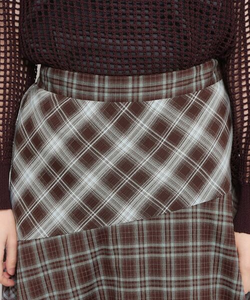THE SHOP TK / ザ ショップ ティーケー ロング・マキシ丈スカート | チェックアシンメトリースカート | 詳細15