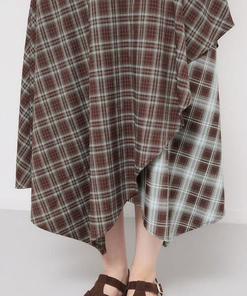 THE SHOP TK / ザ ショップ ティーケー ロング・マキシ丈スカート | チェックアシンメトリースカート | 詳細17