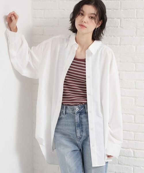 THE SHOP TK / ザ ショップ ティーケー シャツ・ブラウス | ロングシャツ（オフホワイト(003)）