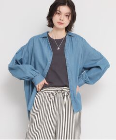 THE SHOP TK / ザ ショップ ティーケー シャツ・ブラウス | バックシャーリングシャツ長袖