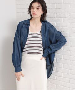 THE SHOP TK / ザ ショップ ティーケー シャツ・ブラウス | バックシャーリングシャツ長袖