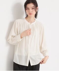 THE SHOP TK / ザ ショップ ティーケー シャツ・ブラウス | ヴィンテージサテンギャザーブラウス