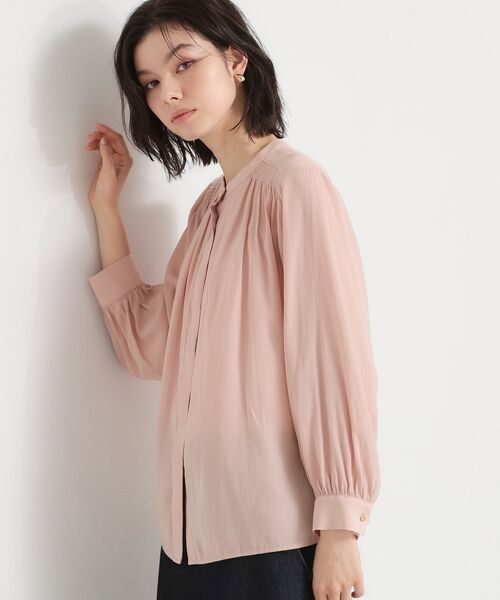THE SHOP TK / ザ ショップ ティーケー シャツ・ブラウス | ヴィンテージサテンギャザーブラウス | 詳細5