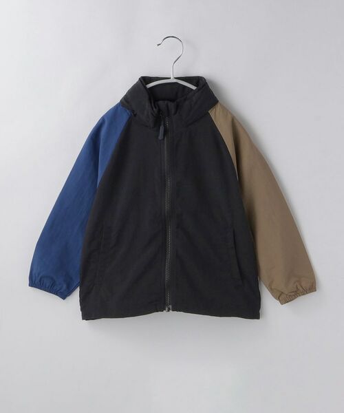 THE SHOP TK / ザ ショップ ティーケー レザーブルゾン・ジャケット | 【110－160】配色ナイロンブルゾン（ブラック(519)）