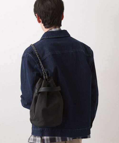 THE SHOP TK / ザ ショップ ティーケー ショルダーバッグ | ツイル2WAY 巾着バッグ（ブラック(019)）