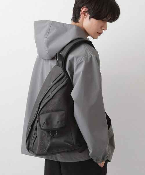 THE SHOP TK / ザ ショップ ティーケー メッセンジャーバッグ・ウエストポーチ | ツイル スリング ショルダーバック(チャコールグレー(013))