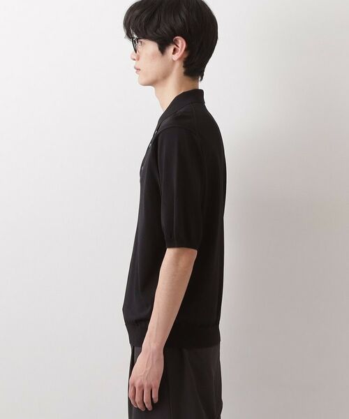 THE SHOP TK / ザ ショップ ティーケー ポロシャツ | 《KURO》半袖ニットポロシャツ 接触冷感 | 詳細11