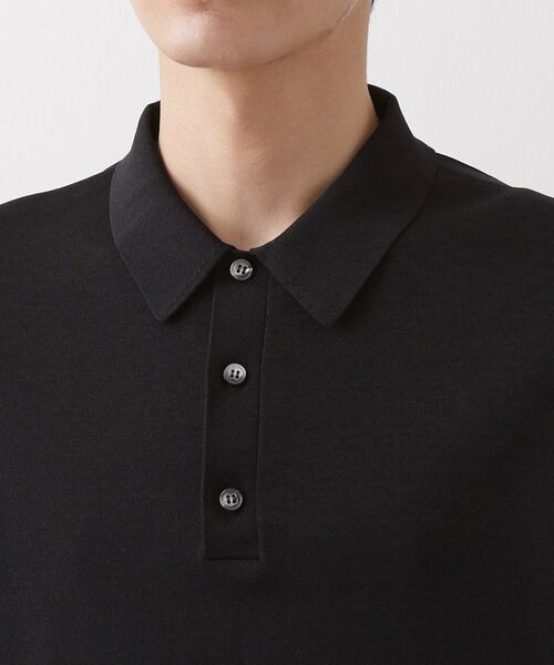 THE SHOP TK / ザ ショップ ティーケー ポロシャツ | 《KURO》半袖ニットポロシャツ 接触冷感 | 詳細13