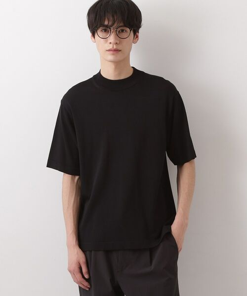 THE SHOP TK / ザ ショップ ティーケー ニット・セーター | 《KURO》半袖モックネックニット | 詳細1