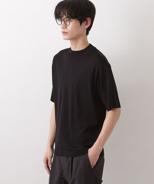 THE SHOP TK / ザ ショップ ティーケー ニット・セーター | 《KURO》半袖モックネックニット | 詳細2