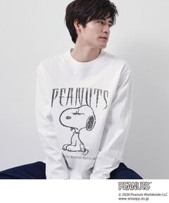 THE SHOP TK / ザ ショップ ティーケー Tシャツ | PEANUTS ／ ピーナッツ スヌーピー ヴィンテージ風プリント長袖Tシャツ